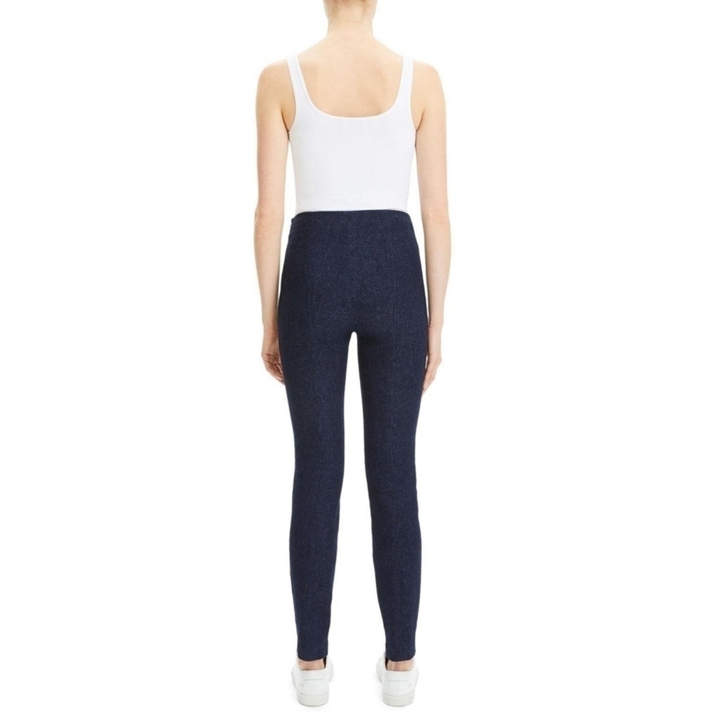 Theory High-Rise Nep Denim dark Wash Skinny Leggings Size 12 - Picture 2 of 10